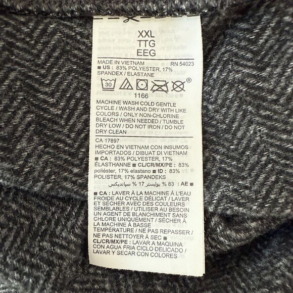 Old Navy Active Women's Charcoal Herringbone Leggings Size XXL 2XL - Picture 4 of 9